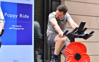 Chris Evans MP takes part in Poppy ride in support of the Royal British Legion.