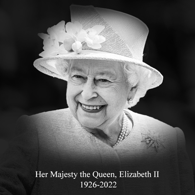 Picture reads: Her Majesty the Queen, Elizabeth II 1926-2022