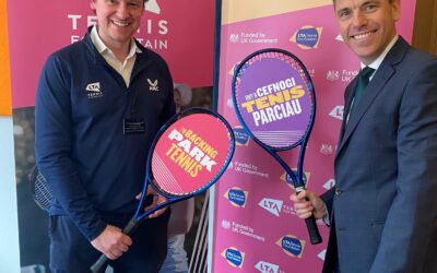 Chris Evans MP supports the Lawn Tennis Association’s Park Tennis Project