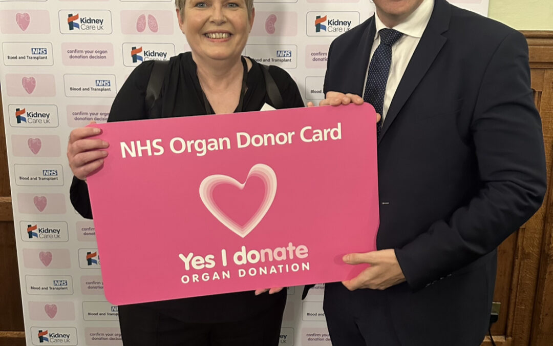 Chris Evans MP attends Kidney Care UK and NHS Blood and Transplant Organ Donation Week Event in Parliament