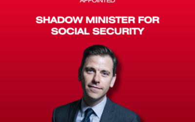 Chris Evans MP appointed Shadow Minister for Social Security